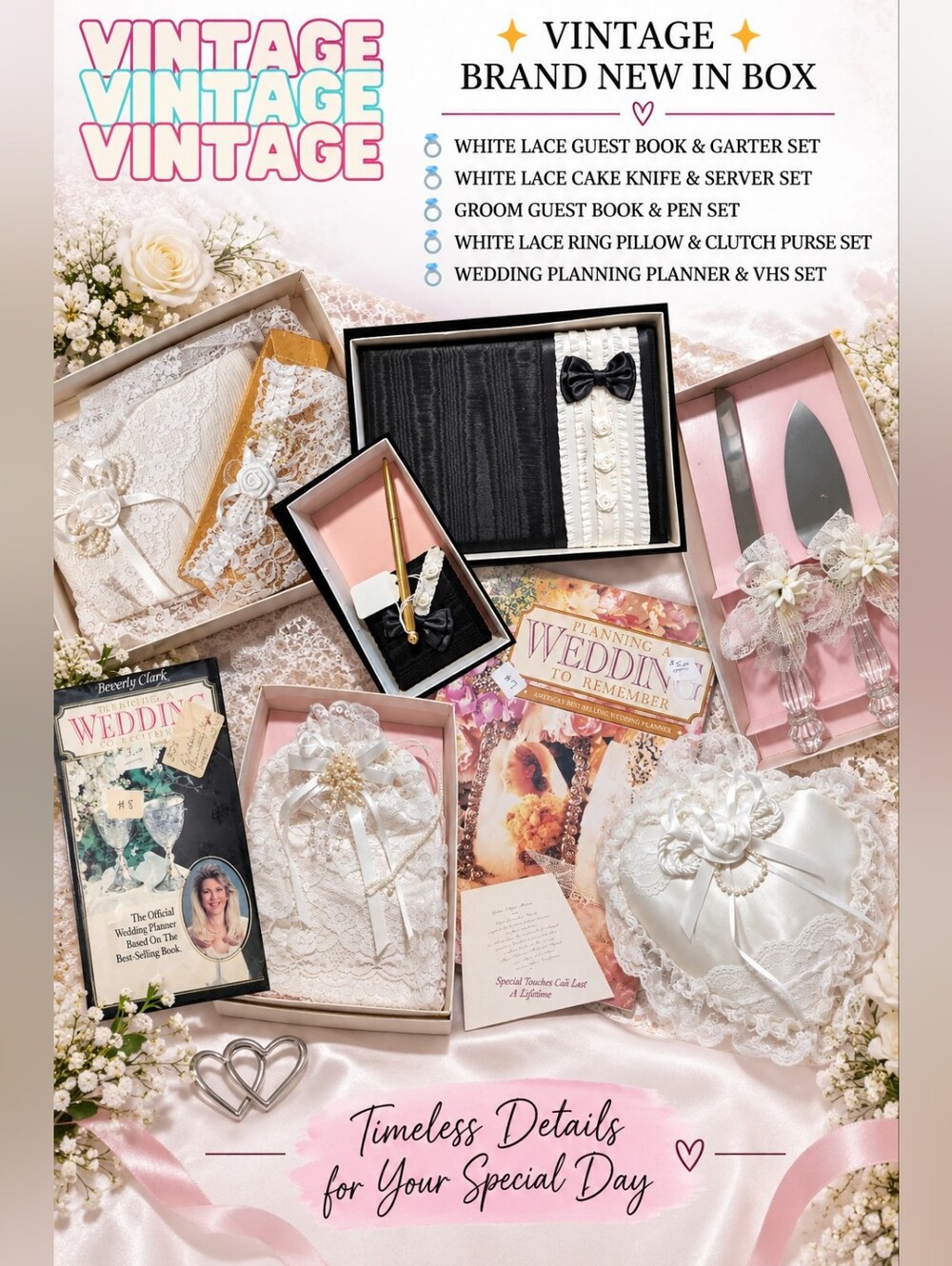 *RARE VINTAGE* BEVERLY CLARK 10PC WEDDING SET 📬 Requires Addt'l Shipping Label